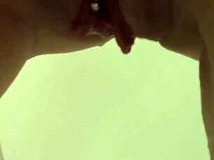 my pretty pierced milf pussy spreads wide peeing in homemade bathroom solo