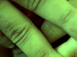 He fingers girlfriend intensely on the hotel bed