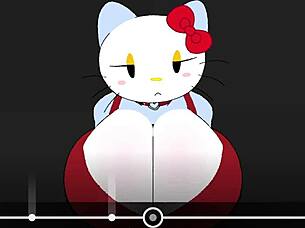 Big cock demolishes hello kitty's eager holes relentlessly