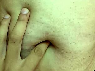 i can't stop exploring this latina milf's soft belly and fetish navel during our massage