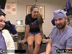 Lesbian patient stefania mafra hitachi orgasms from doctor