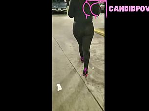 Sweet candid asses caught spying!