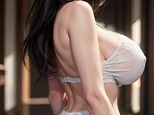 AI generates sexy big-tits model in stunning art