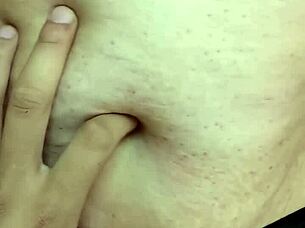 i can't stop exploring this latina milf's soft belly and fetish navel during our massage