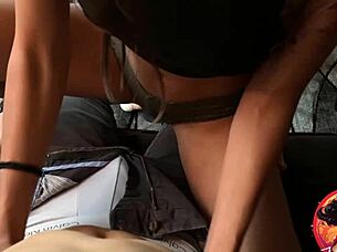 Brunette babe, ride that dick harder!