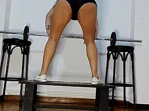 Suggestive Squirt After Steamy Workout