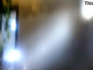 Ebony Milf Caught Shower Toy Play Fucked Juicy Pussy