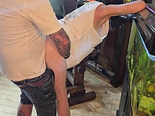 Friend's Wife Pussy Stuffed With Creampie Cum And Squirting Dildo!