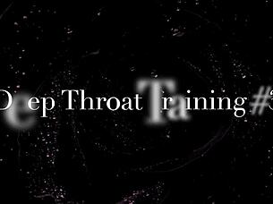 blonde sports girl trains deepthroat skills