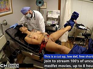 Lesbian patient stefania mafra hitachi orgasms from doctor