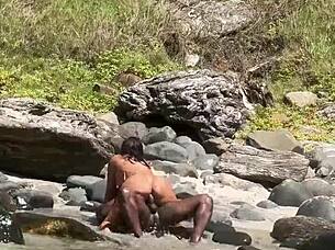 Hot Japanese Hottie Teases Monster Black Cock in Public Island Fuck?
