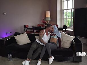 muscular brit tames shy petite arab milf virgin