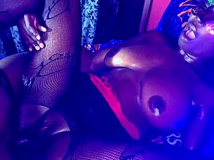 akosua's epic boobs jiggle on huge black cock squirting watched