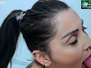 naughty maid without panties rides during cleaning chore