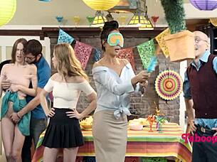 cinco de mayo party turns into wild pussy licking mayhem