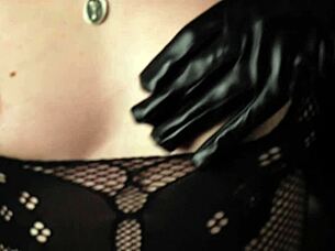 Sexy European Milf Housewife Teases Hairy Beaver in Fishnets