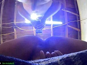 Stuffing Cock and Cucumber Deep in Pussy and Ass Before Mouthful Cum Blast