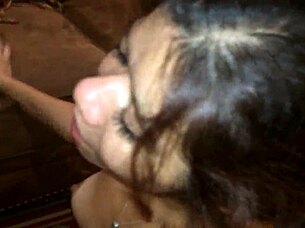 latina slut girlfriend deepthroats and facefucks my cock perfectly