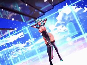 hatsune miku grooves non-stop on the dance floor