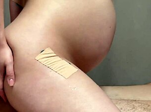 pregnant milf rides cock bored at night sans hubby