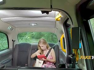 beautiful blonde pays fare with backseat pussy pounding