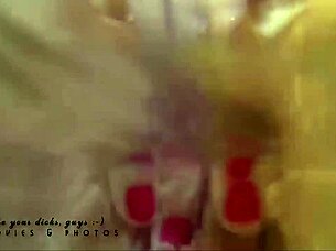 college coed soaks in tub fingering her shaved pussy softly