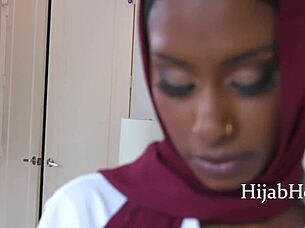 hijab cutie surrenders to horny thrusts from stranger