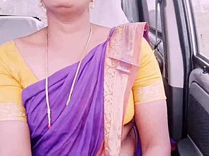 My Indian maid's dirty Telugu talk during wild car sex