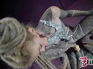 naughty anuskatzz squirts in lingerie during anal toy play 😈