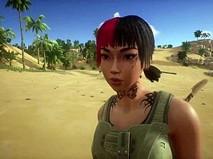 Petite Asian Double Penetrated by Ebony