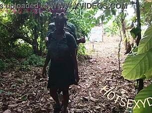 Sexy nasty bitch bangs classmate outdoors for cash full vid