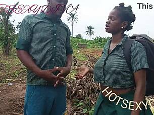 Sexy nasty bitch bangs classmate outdoors for cash full vid