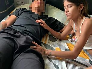 Skinny colombian latina miniskirt homemade first time interracial lick spit