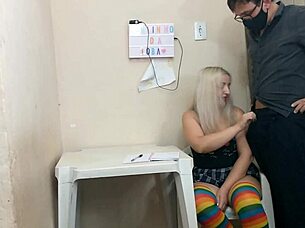 hot babe offers ass publicly for grade