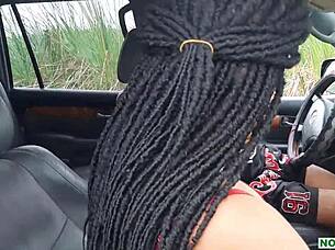 wanna see this pretty village babe ride big cock in car outdoor?