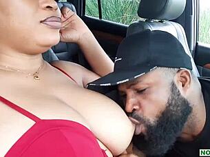 wanna see this pretty village babe ride big cock in car outdoor?