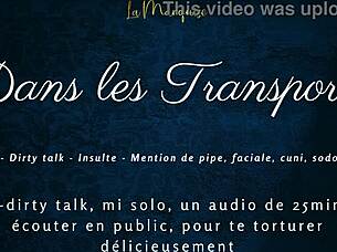 French tease dirty talks in public transport 😈🔥