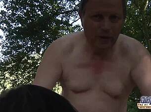 mature man pounds young tight pussy doggystyle missionary cum swallow