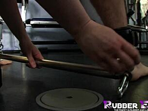 bound session with whipping discipline