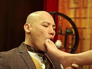 cheongsam beauty gives long-legged footjob in chinese massage parlor 😘👠