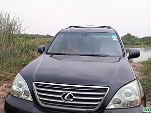 wanna see this pretty village babe ride big cock in car outdoor?