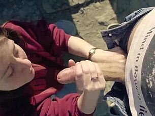 amateur babe craves outdoor stranger deepthroat