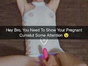 neglected pregnant cumslut cheats for snapchat creampie