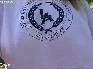 Wifey Flashes Big Tits Braless Teasing Everyone Outdoors!