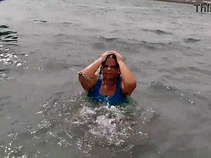 Thick Latina Flaunts Huge Ass on Beach