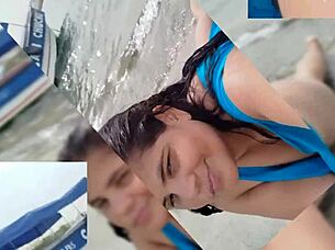 Thick Latina Flaunts Huge Ass on Beach