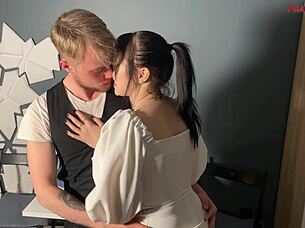 sara bork fucked hard in tan pantyhose dress