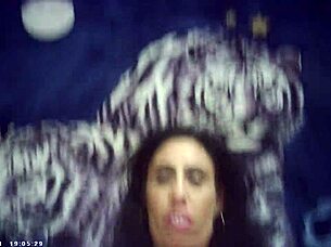 He Unloads Cumshot Power On Italian Brunette Climax Flex