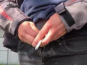 does my hard cock throb watching me masturbate outdoors?