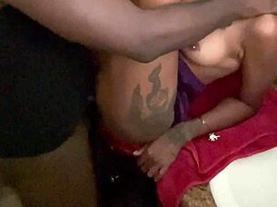 amateur couple bathroom counter creampie juicy wet homemade 💦🍑